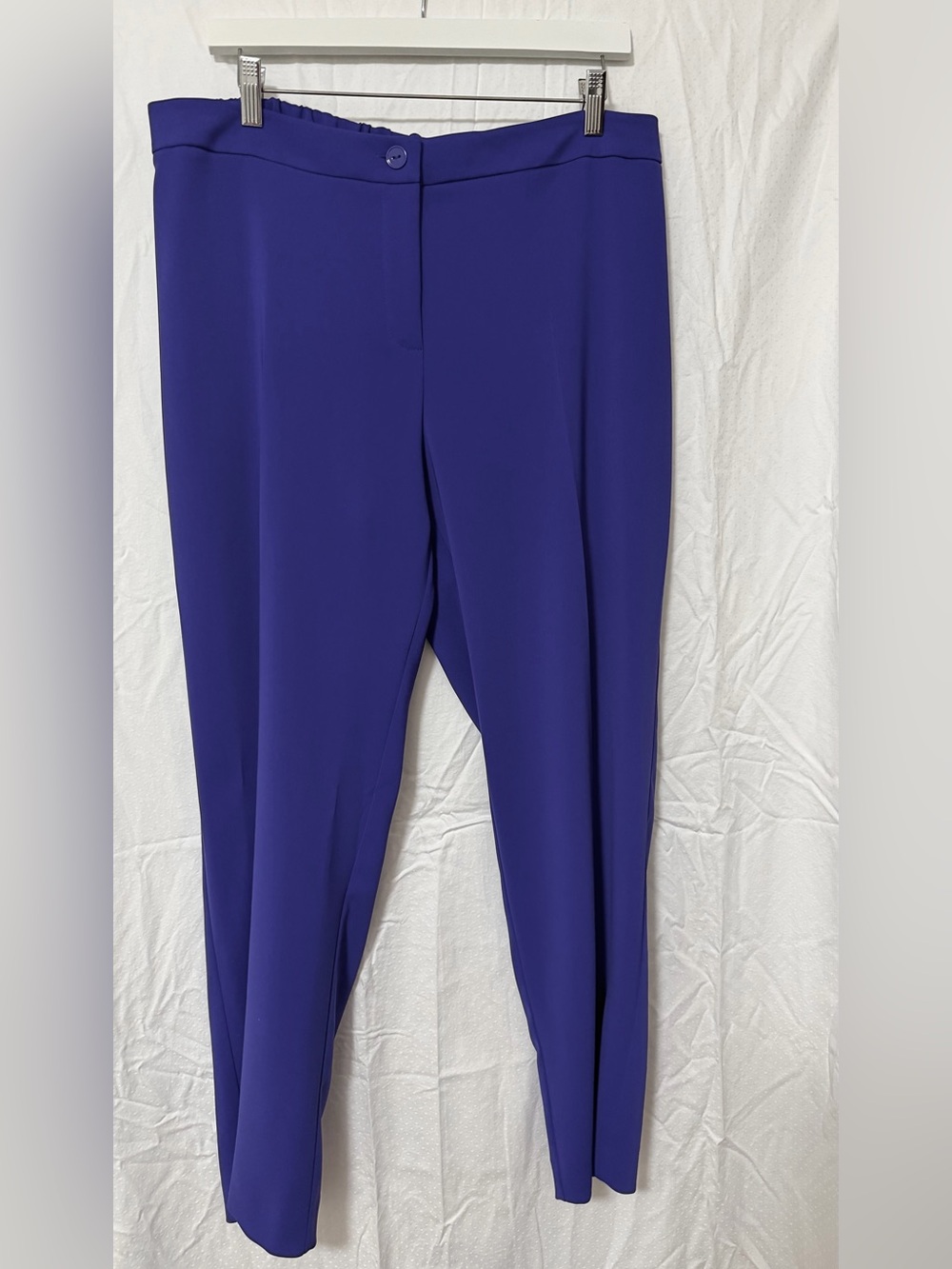 Marina Rinaldi Straight-Leg Trousers in Royal Purple